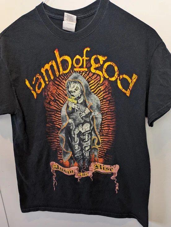 Lamb Of God Again We Rise Band Tee Shirt Size Medium 100% Cotton Black Color - Picture 2 of 8
